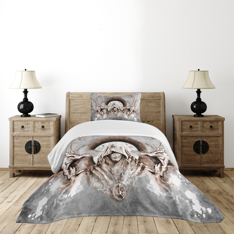 Monk Branches Medieval Bedspread Set