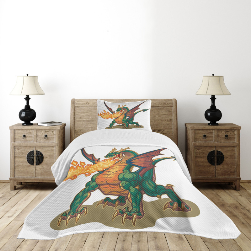 Mythical Monster Mascot Bedspread Set