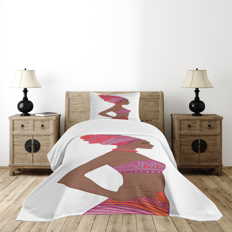 Zulu Woman Bandage Dress Bedspread Set