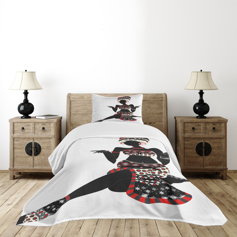 Dress Lady Bedspread Set