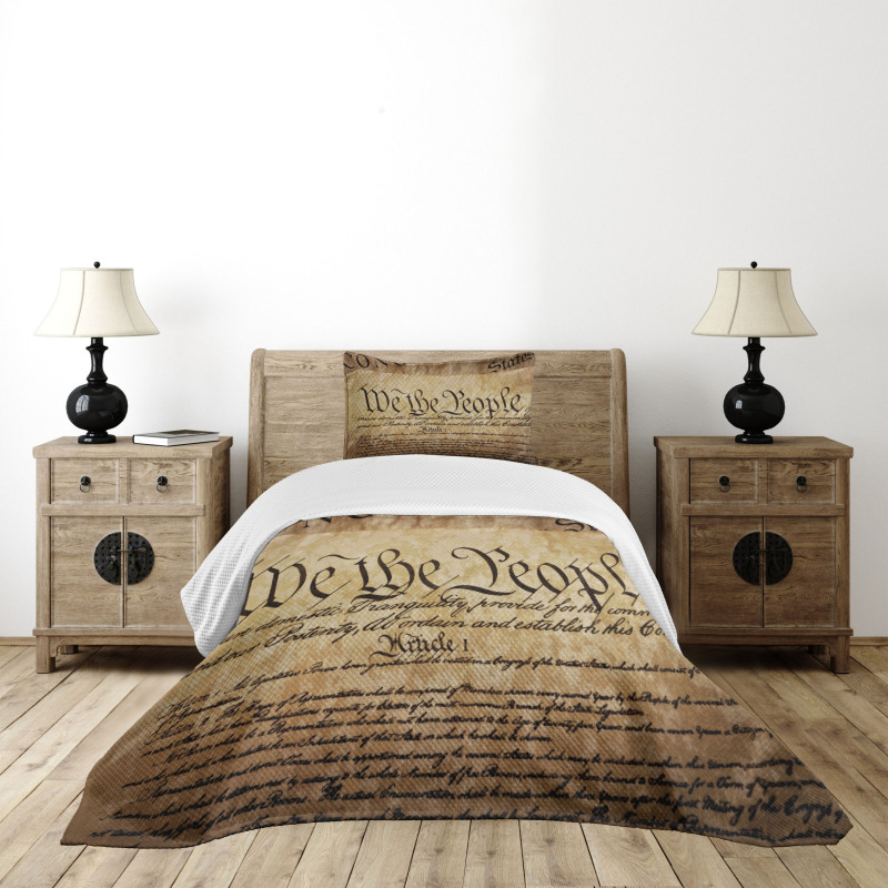 Constitution Text Bedspread Set
