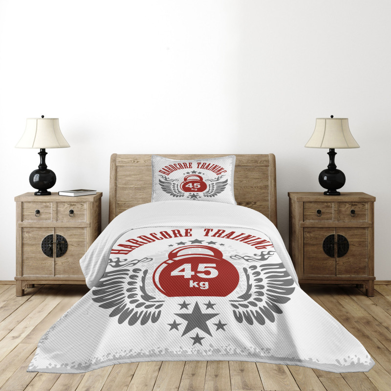 Vintage Gym Emblem Bedspread Set