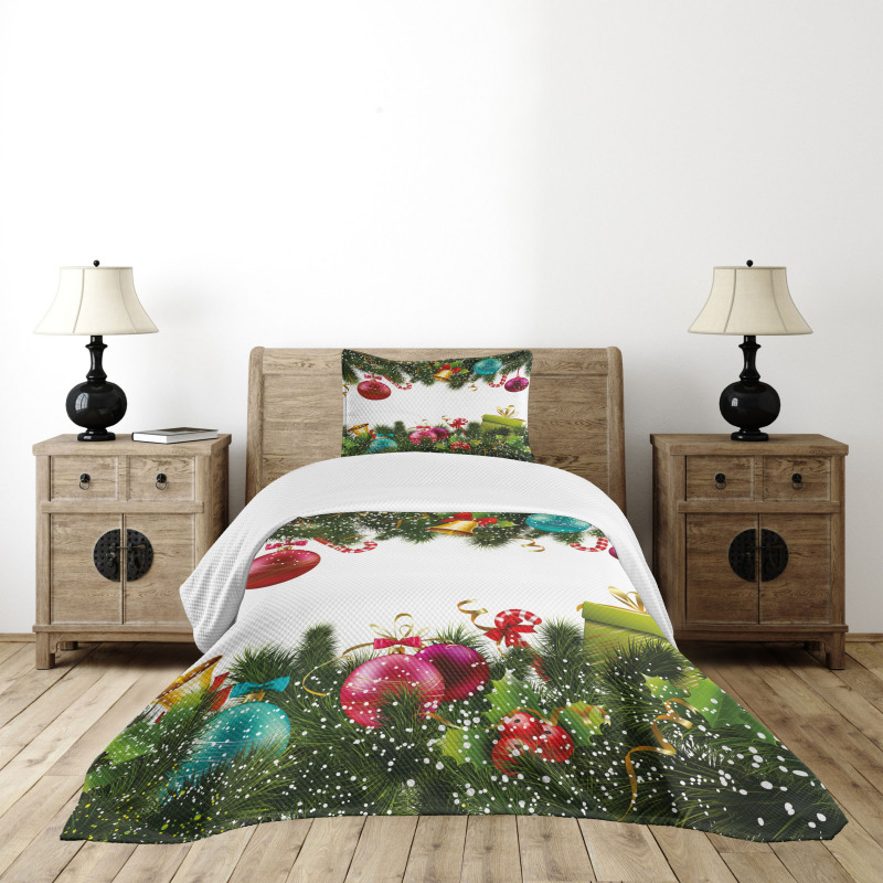 New Year Greeting Bedspread Set