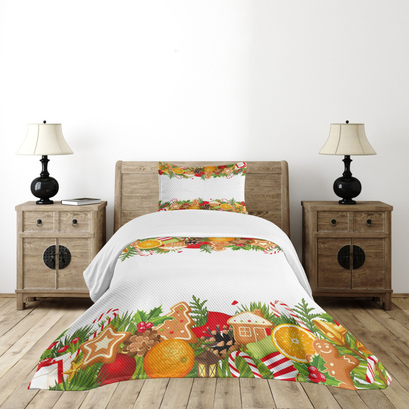 Gingerbread Theme Bedspread Set