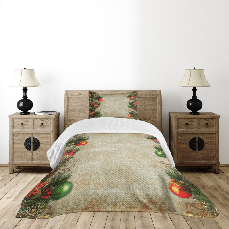 Retro Frame Old Days Bedspread Set