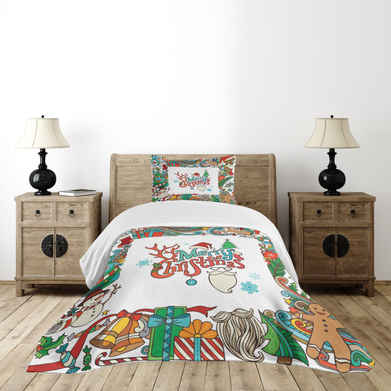 Santa Frame Bedspread Set