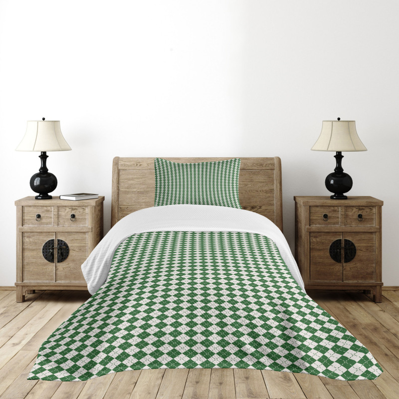 Retro Argyle Bedspread Set