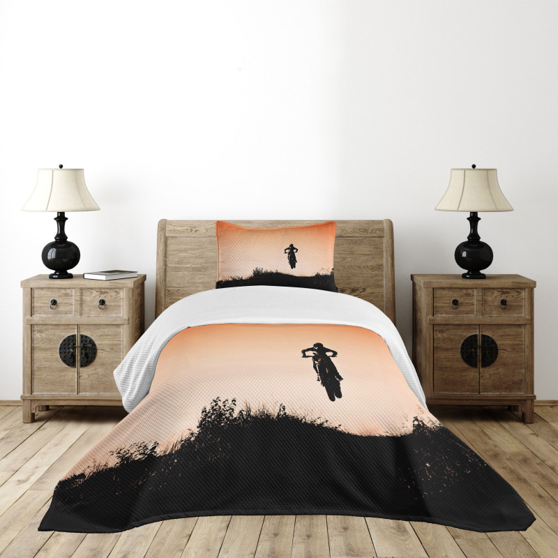 Motorbike Jump Hills Bedspread Set