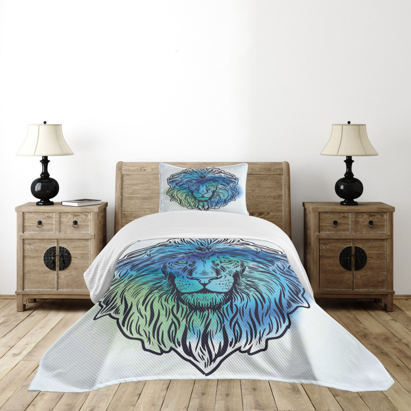 Portrait King of Forest Bedspread Set