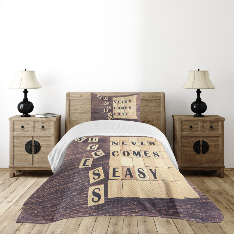 Words Scribble Bedspread Set