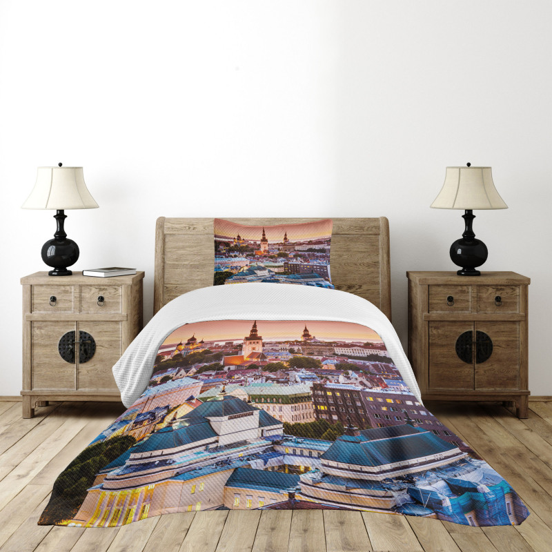 Tallinn Estonia City Bedspread Set