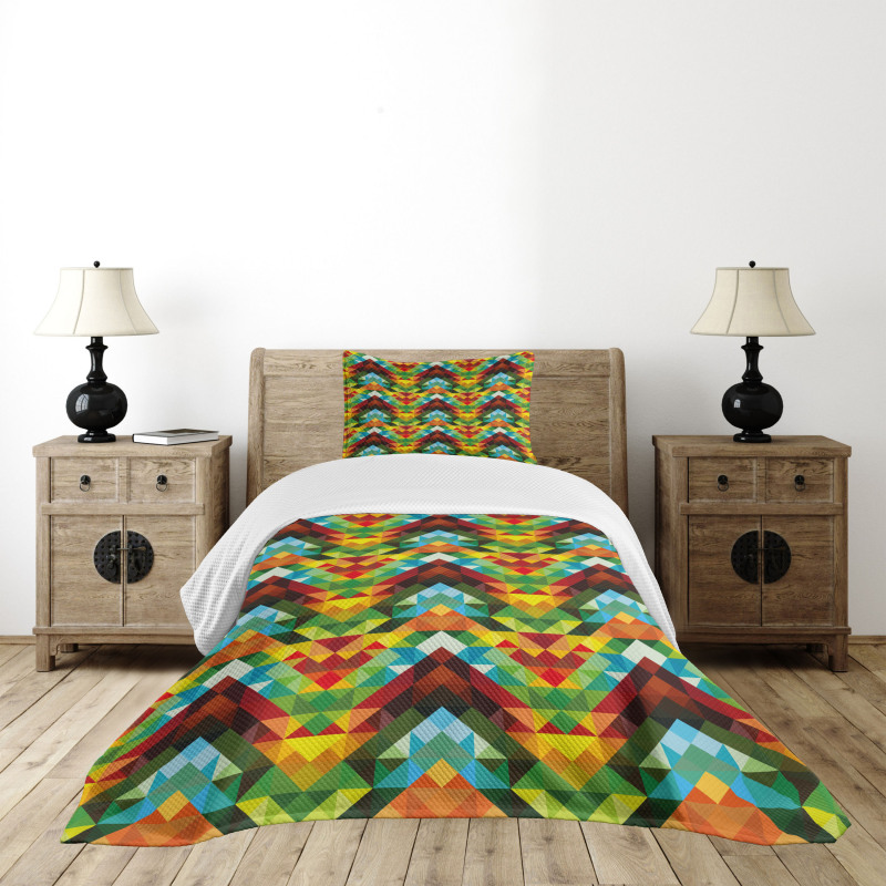 Abstract Optic Pattern Bedspread Set