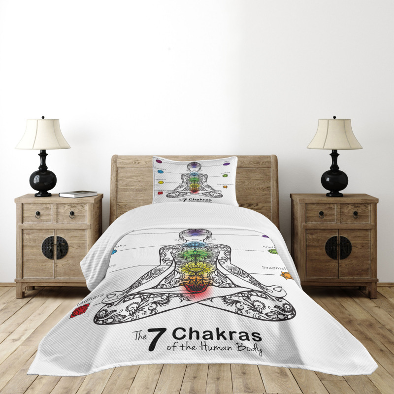 7 Chakra Signs Ornate Bedspread Set