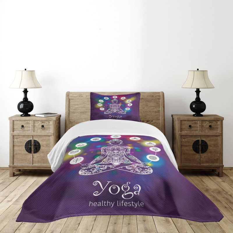 Crossed Legged Meditation Bedspread Set