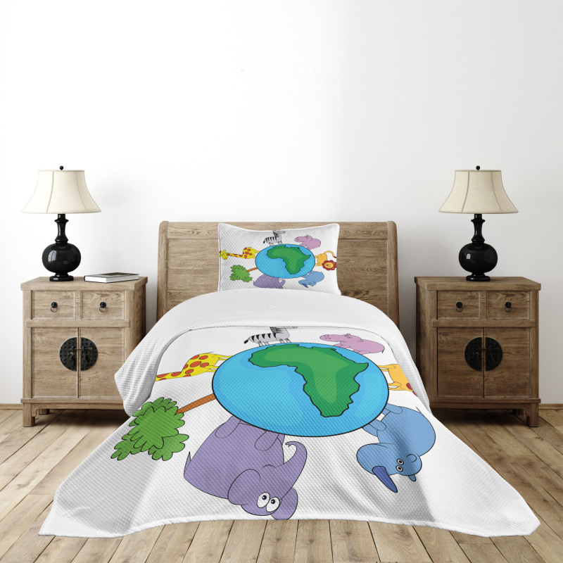 Continent Fauna Bedspread Set