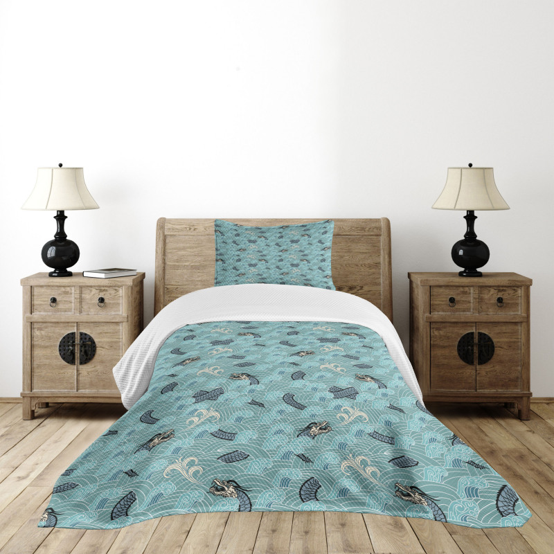 Sea Dragon Bedspread Set