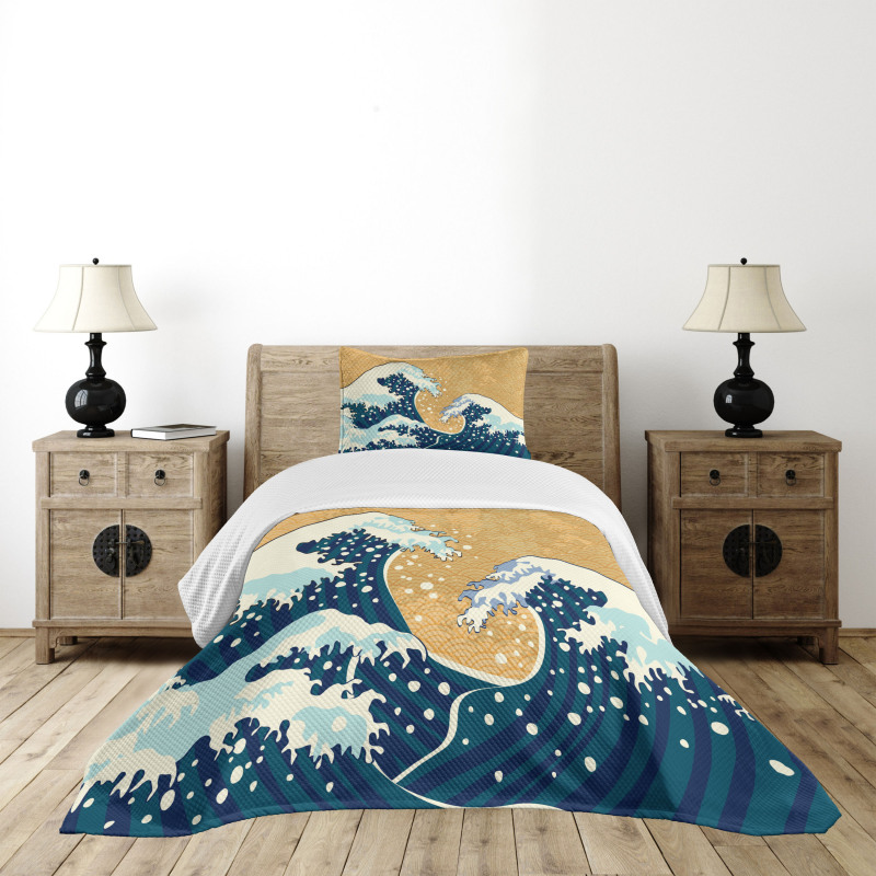Foamy Sea Storm Bedspread Set