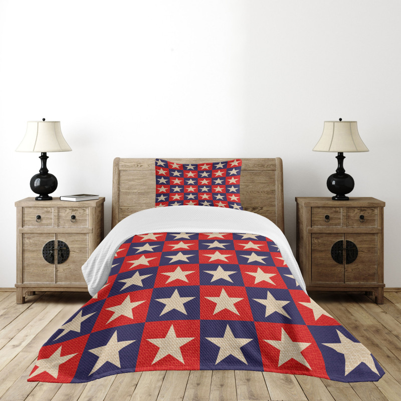 Checkered Bedspread Set