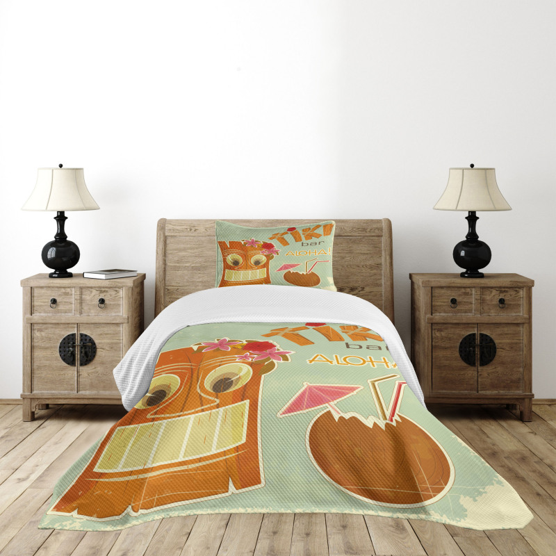 Drink Mask Flora Bedspread Set