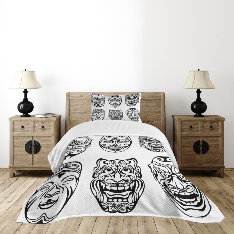Theatrical Japanese Bedspread Set