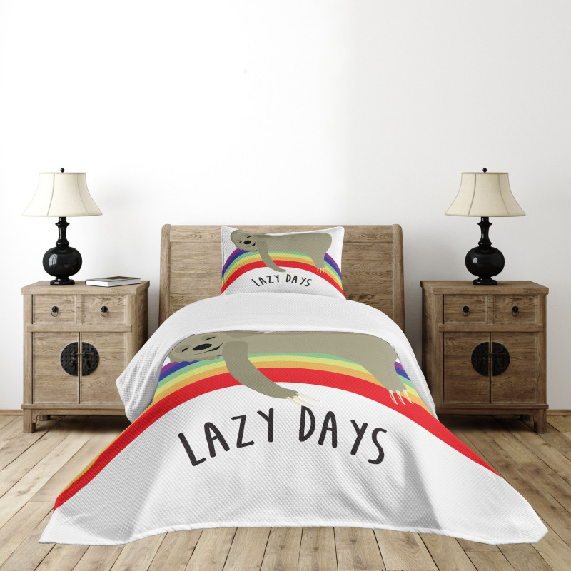 Lazy Days Carefree Sloth Bedspread Set