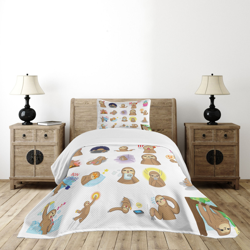 Manga Style Characters Bedspread Set