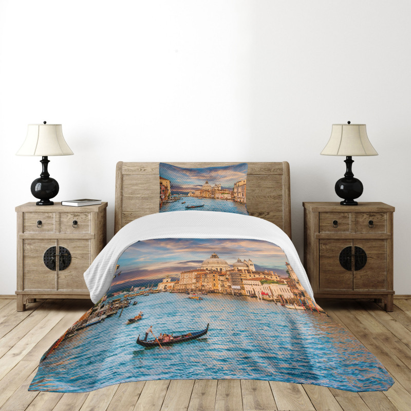 Canal Grande Italy Image Bedspread Set