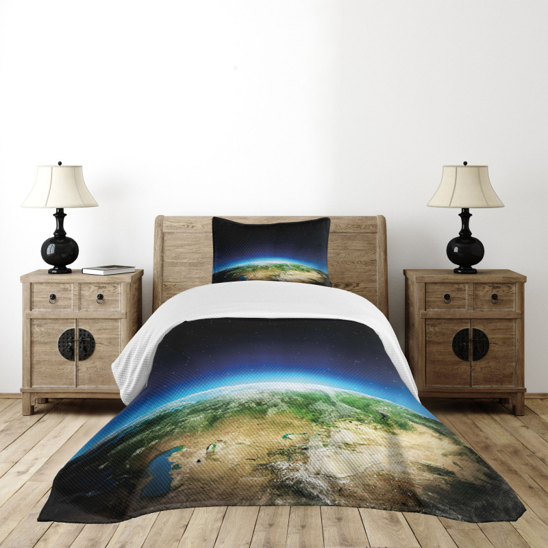 Russia from Space Sky Bedspread Set