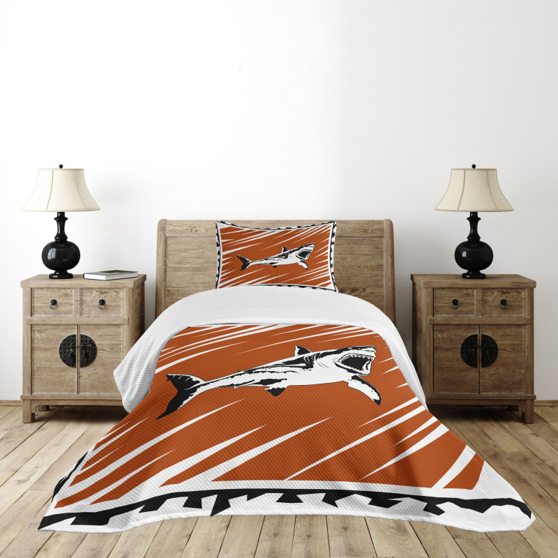 Killer Ocean Creature Bedspread Set