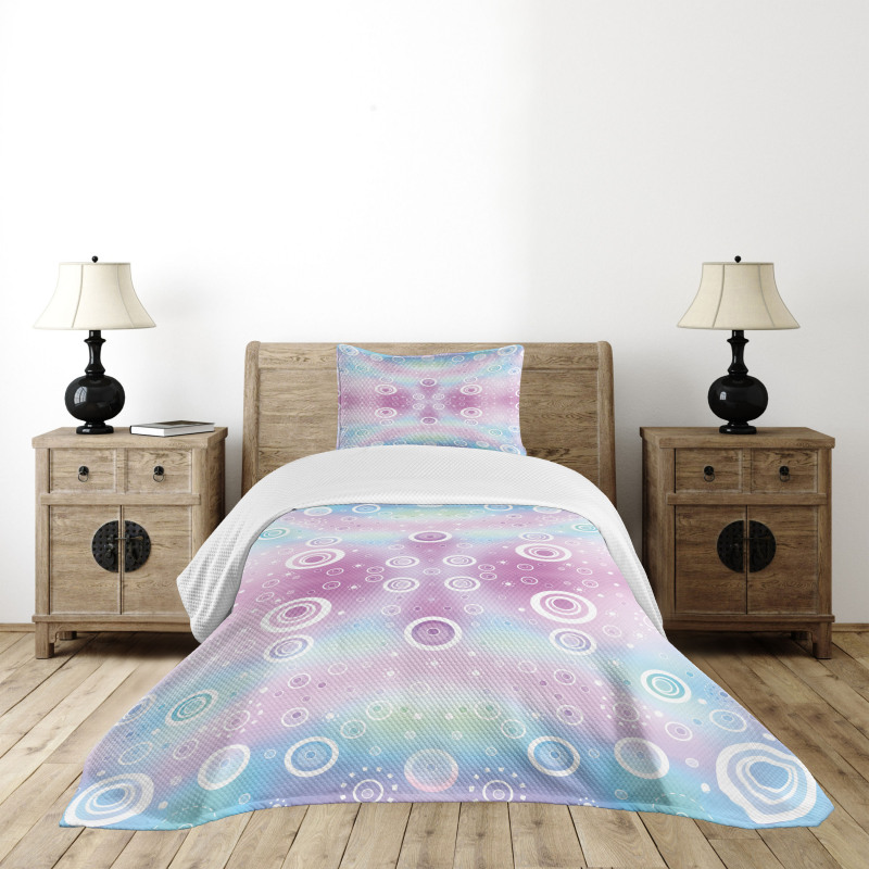 Fantasy Random Circles Bedspread Set