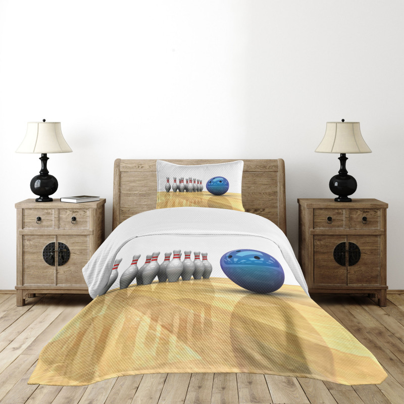 Objects on Floor Bedspread Set