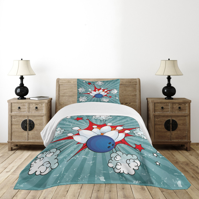 Retro Comic Blast Bedspread Set