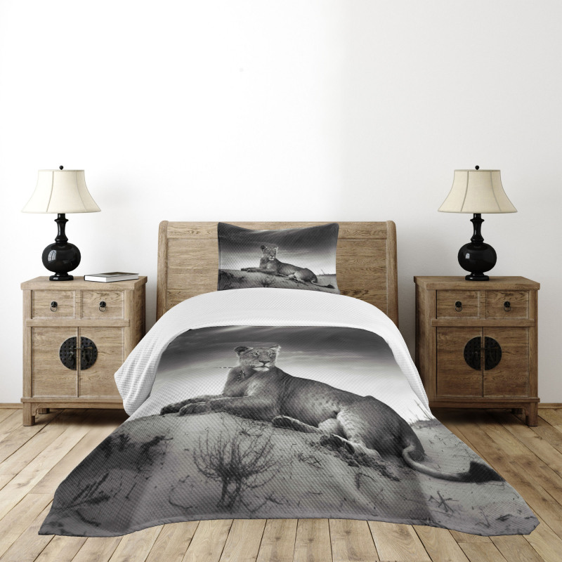 Wild Lioness Bedspread Set