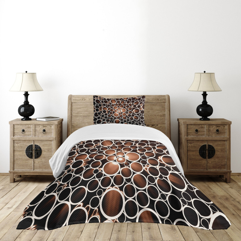 Round Pipes 3D Style Bedspread Set