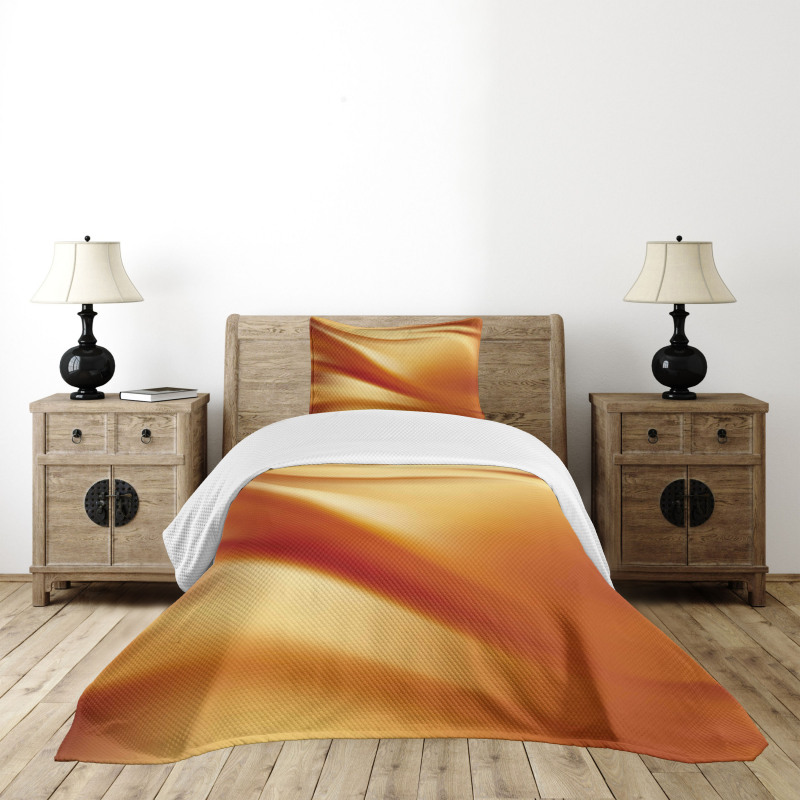 Wavy Color Curves Bedspread Set