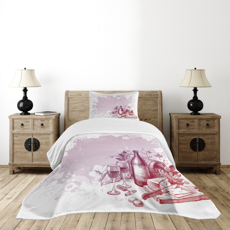 Grunge Abstract Framework Bedspread Set