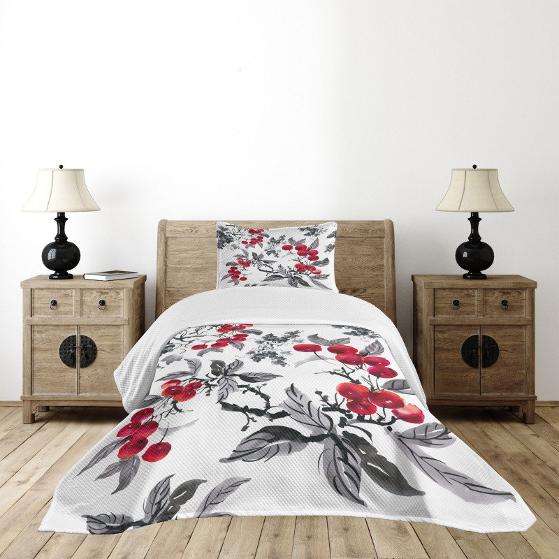 Mountain Ashes Artwork Bedspread Set