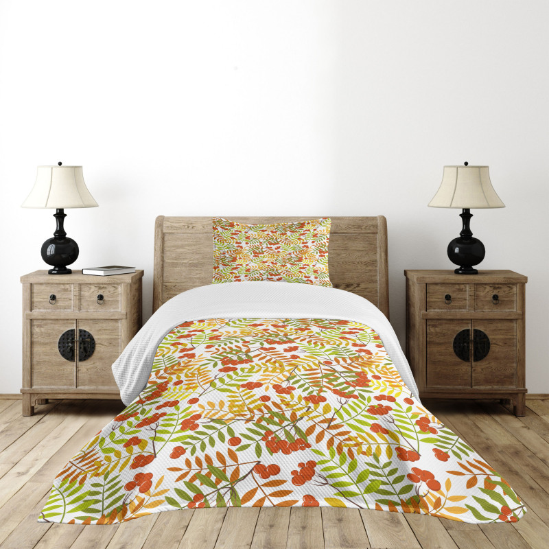 Rural Plants Wilderness Bedspread Set