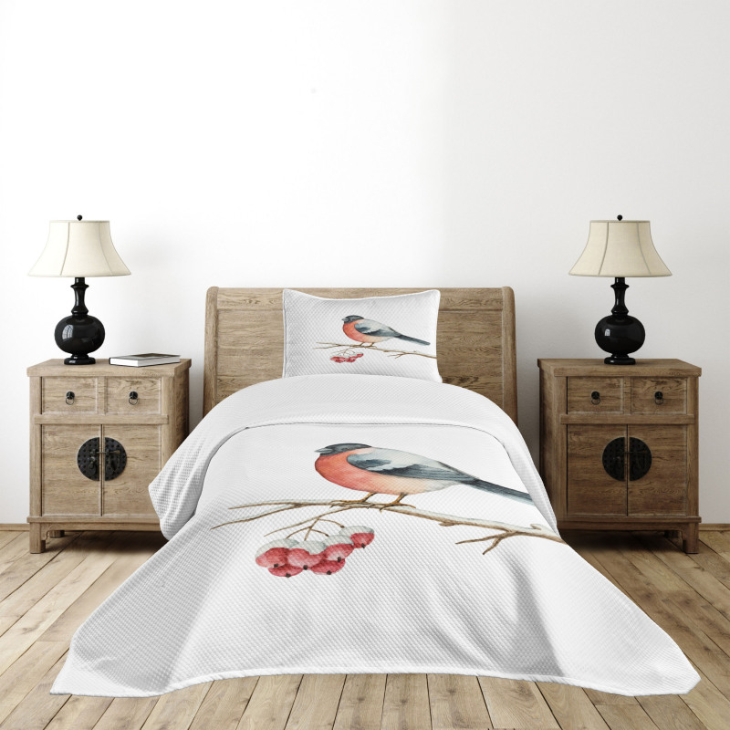 Wild Bird Watercolor Bedspread Set