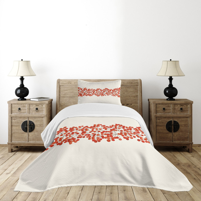 Wild Red Mountain Ashes Bedspread Set