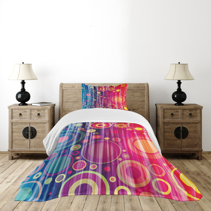 Psychedelic Modern Art Bedspread Set