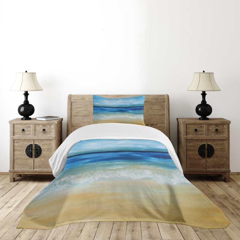 Tropical Sandy Beach Bedspread Set