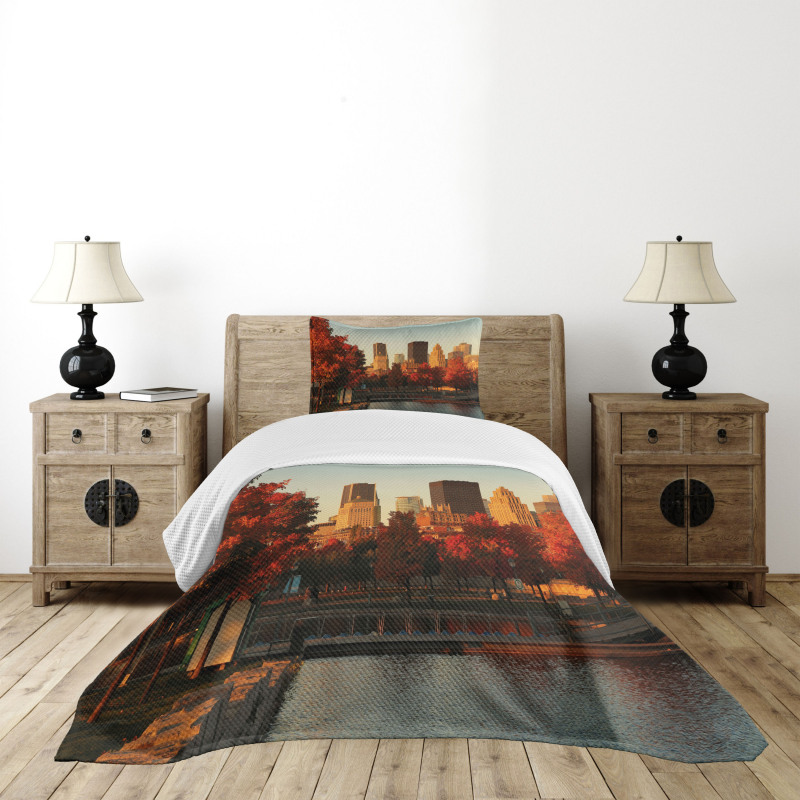 Old Port Montreal Morning Bedspread Set