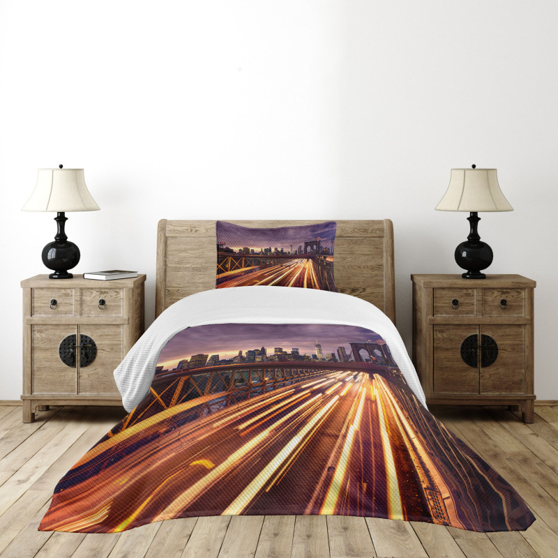 Brooklyn Bridge Traffic Bedspread Set