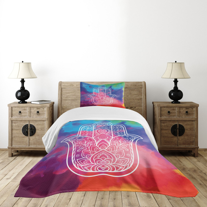 Watercolor Gentle Swirls Bedspread Set