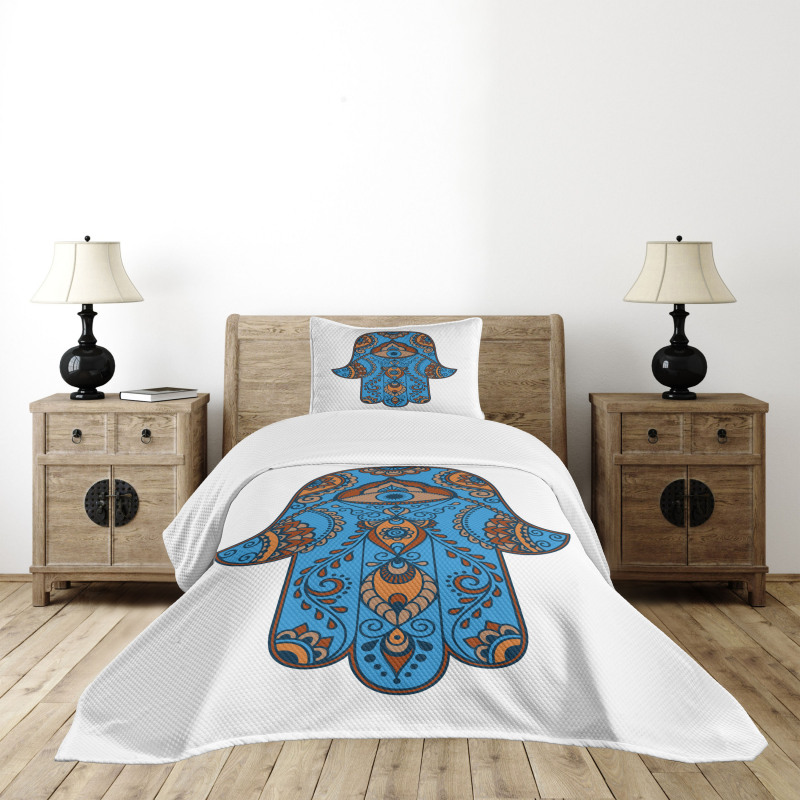 Curly Paisley Vintage Eye Bedspread Set