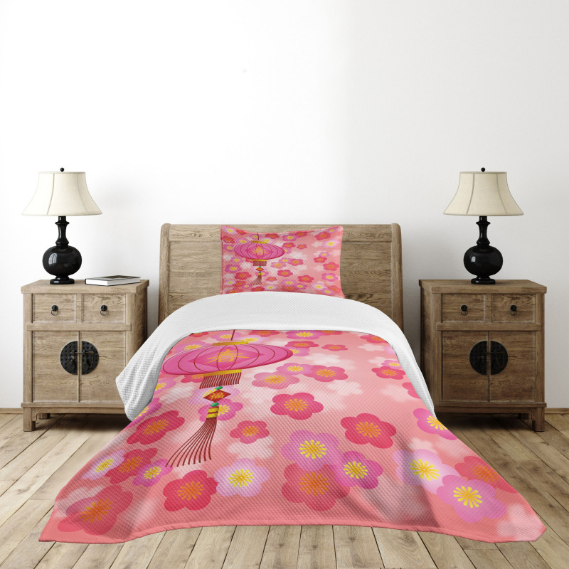 Cherry Blossom New Year Bedspread Set