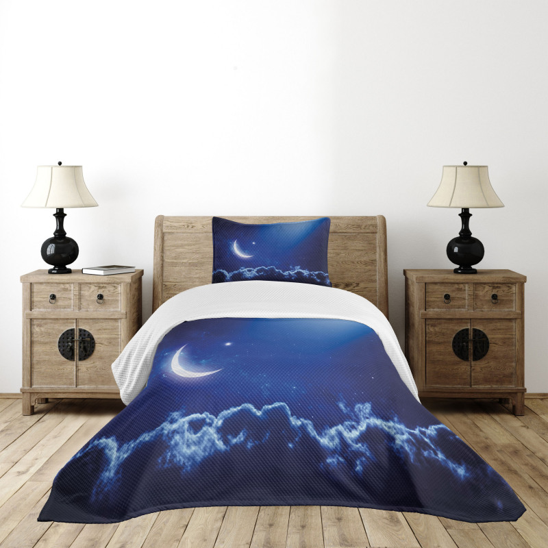 Crescent Moon and Stars Bedspread Set