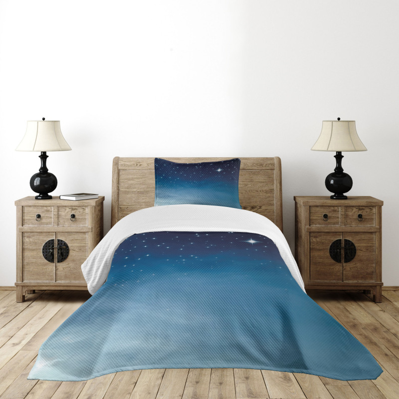 Ombre Sky Universe Cosmos Bedspread Set