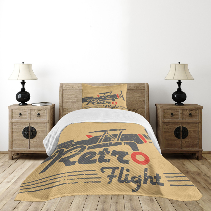 Retro Emblem Bedspread Set